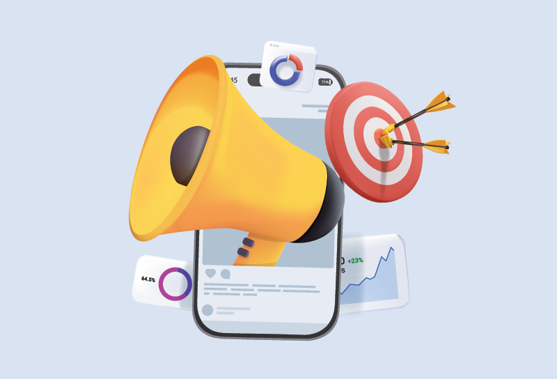 megaphone on social media app
