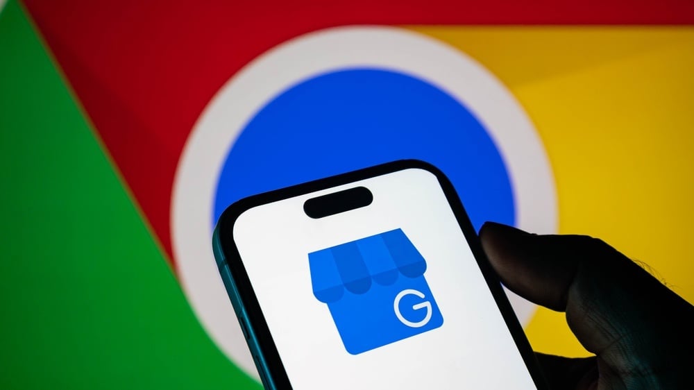 Google Business Profile image on phone