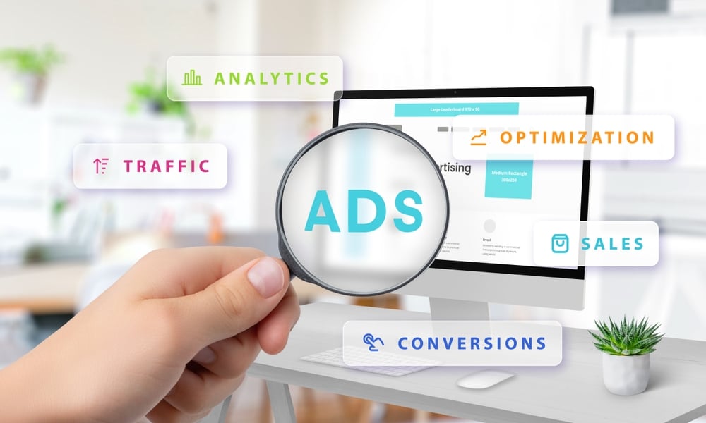 ads on a computer